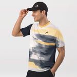 Abbigliamento HEAD HEAD Topspin Maglietta Uomini - giallo oro, blu scuro