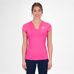 Abbigliamento BIDI BADU BIDI BADU Crew V-Neck Maglietta Donna-Rosa