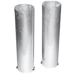 Strumenti per campi da tennis Tegra Tegra Sostegno Da Terra Per Rete 85mm In Confezione Doppia,Rotondo-Argento