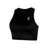 Court Crop Canottiera Donna-Nero