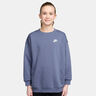 Sportswear Club Fleece Oversized Crew Felpa Ragazze - grigio-blu, bianco