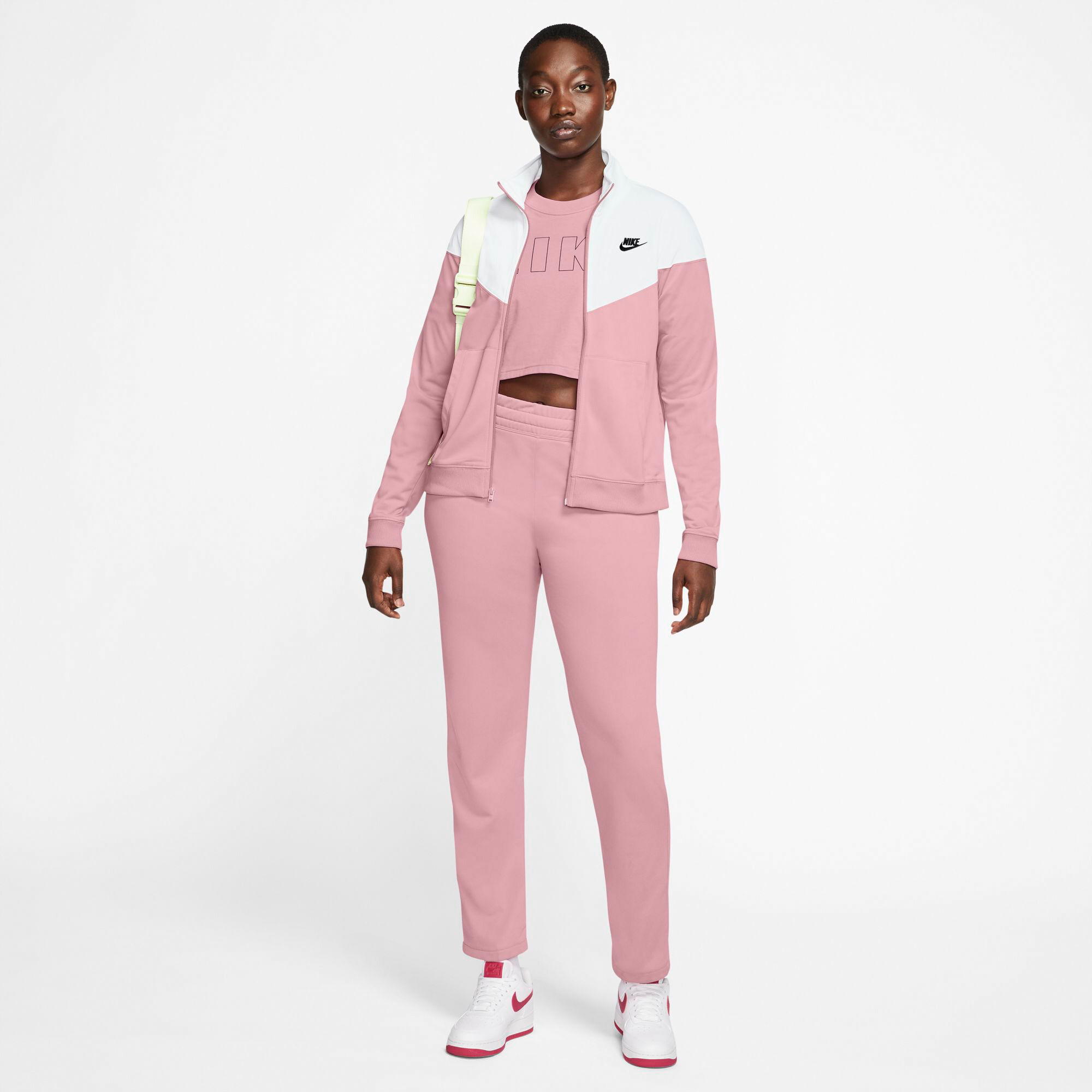 Sportswear Tuta Da Allenamento Donna Rosa Bianco