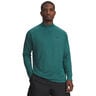 Tech Textured Half-Zip Manica lunga Uomini-verde, nero