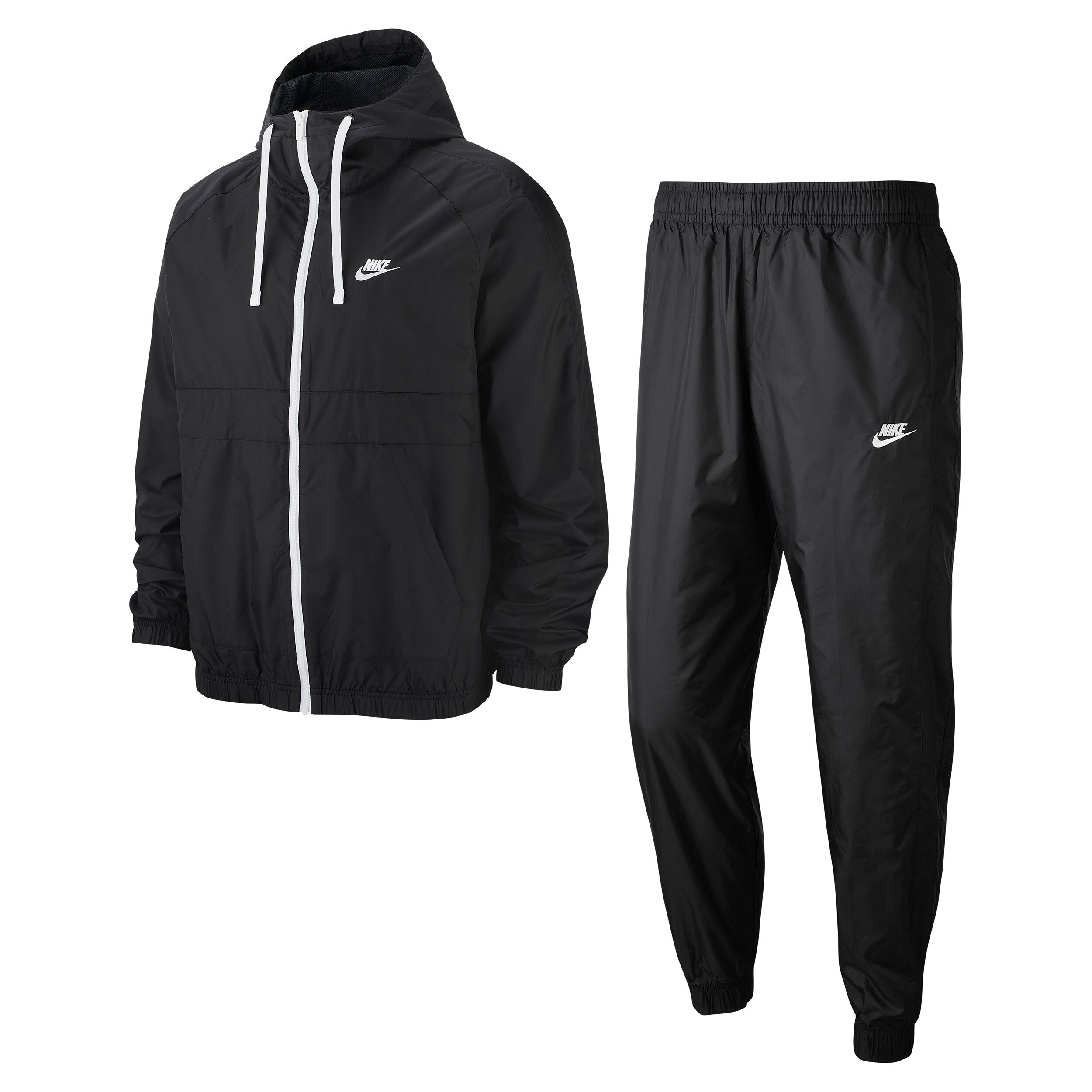 Buy Nike Sportswear Woven Hooded Tuta Da Allenamento Uomini Nero Bianco online Tennis Point IT