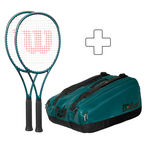 Confezione Di Racchette Wilson 2x Blade 98 16x19 V9 plus Schlägertasche