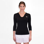 Abbigliamento BIDI BADU BIDI BADU Crew V-Neck Manica Lunga Donna-Nero