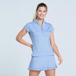 Abbigliamento Lucky in Love Lucky in Love Swing Zip Maglietta Donna-Blu Chiaro