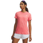 Abbigliamento Under Armour Under Armour Tech Twist Maglietta Donna-rosso, bianco