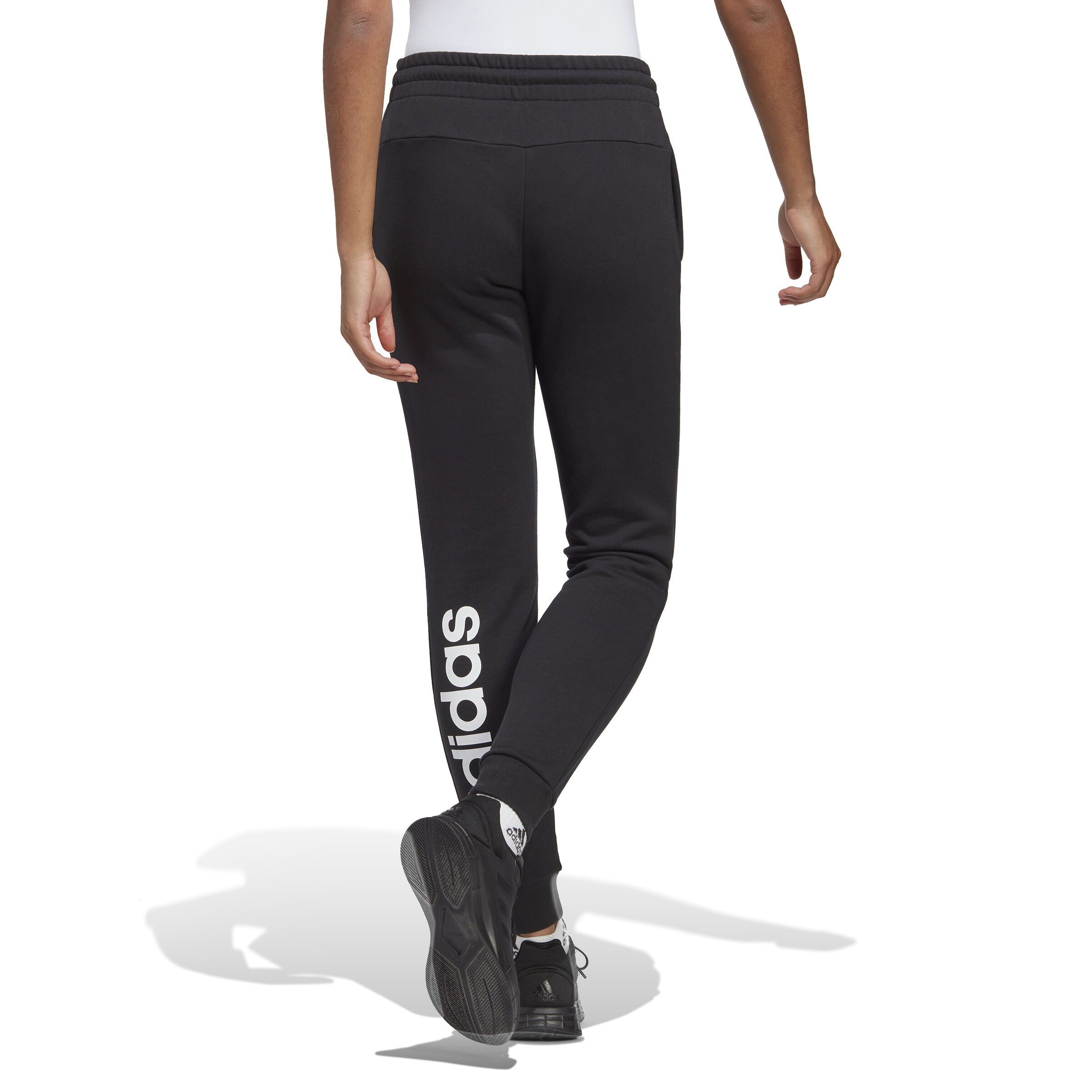 Buy adidas Essentials Linear French Terry Cuffed Pantalone Da Allenamento Donna Nero Bianco online Tennis Point IT