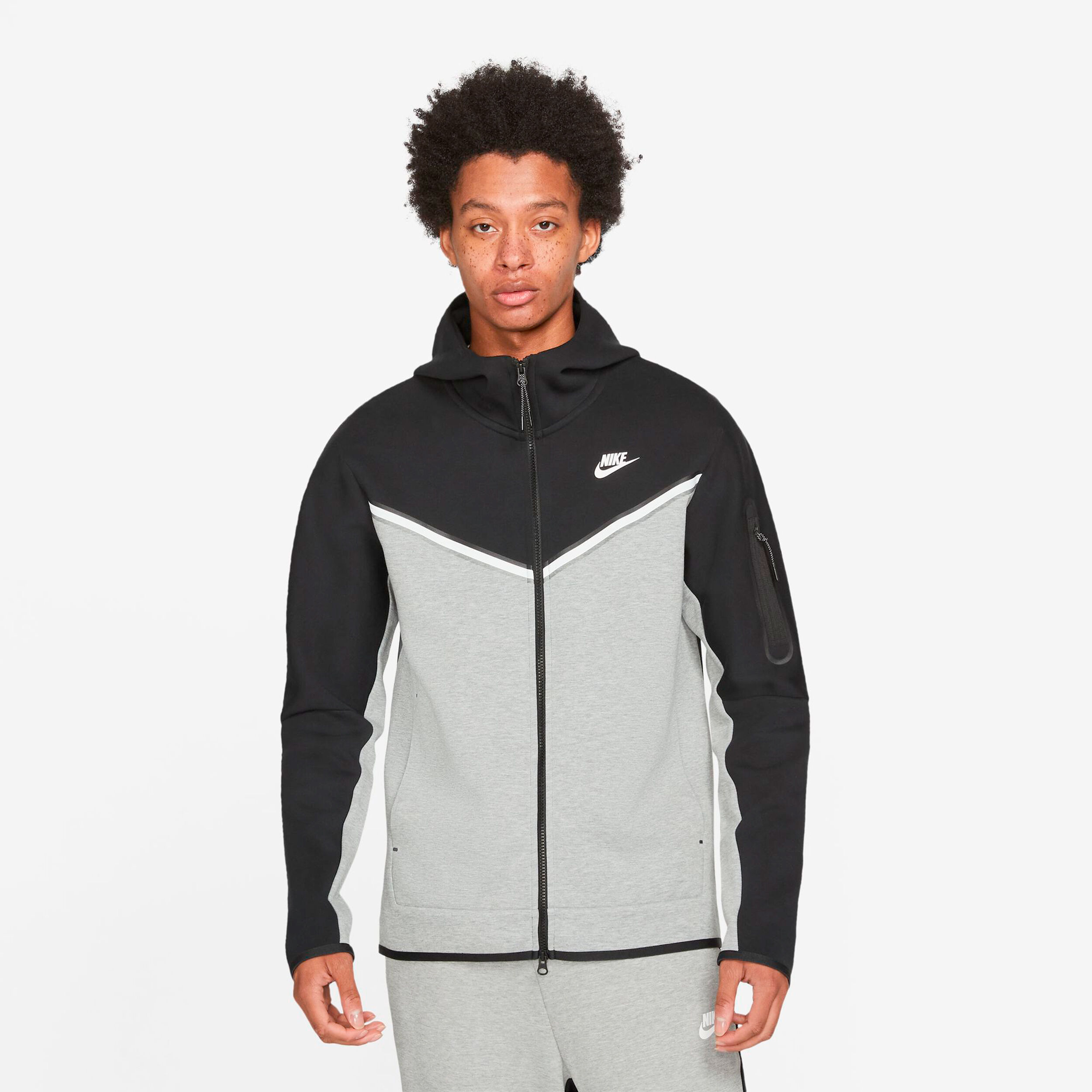 Felpa nike grigia e bianca deals